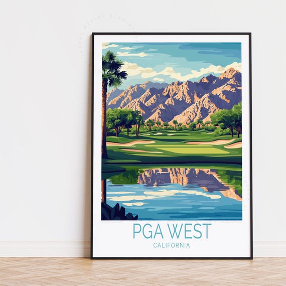 Pga West Golf Courses Travel Poster Wall Art Print Home Decor Birthday Gifts Custom
