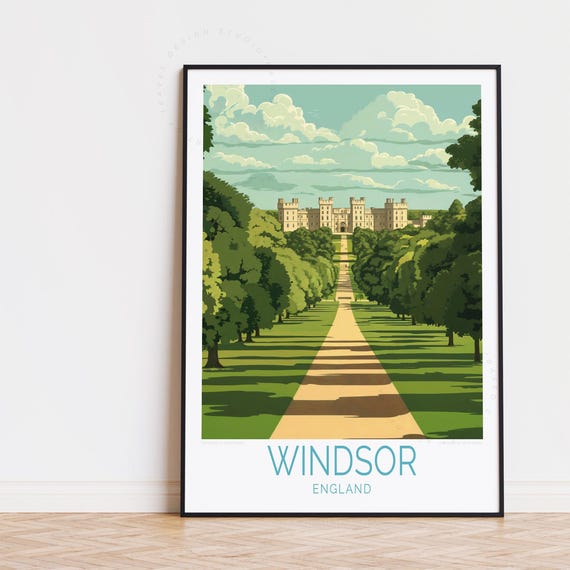 Windsor Castle Travel Poster, England Art Print