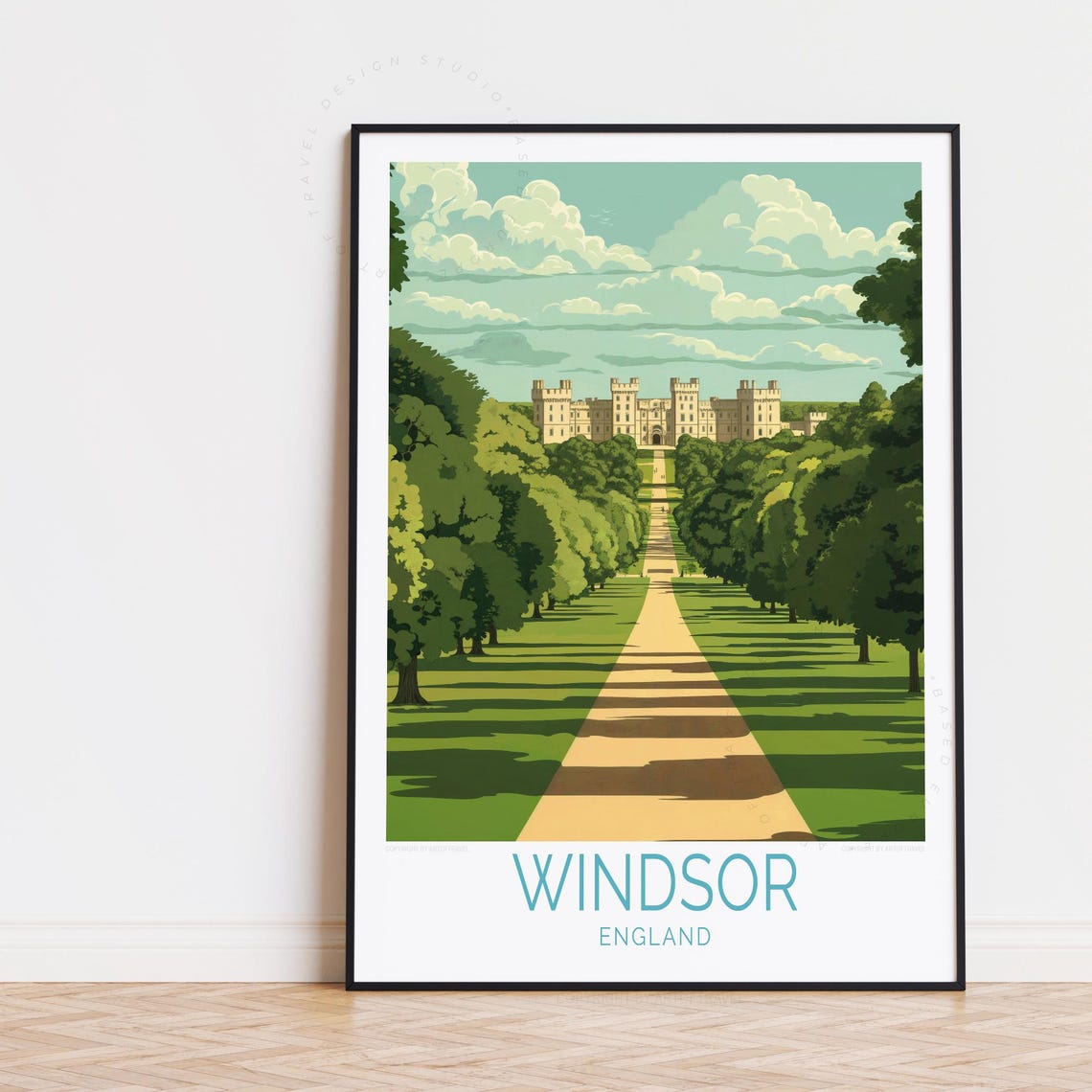 Windsor Castle Travel Poster, England Art Print