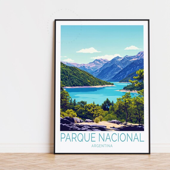 Parque Nacional Travel Poster Argentina Wall Art Print Home Decor Birthday Gifts Personalised