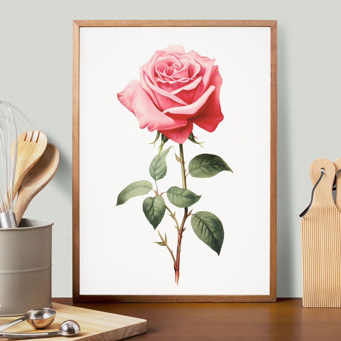 Rose Print Botanical Vintage Poster, Floral Art - Image 2