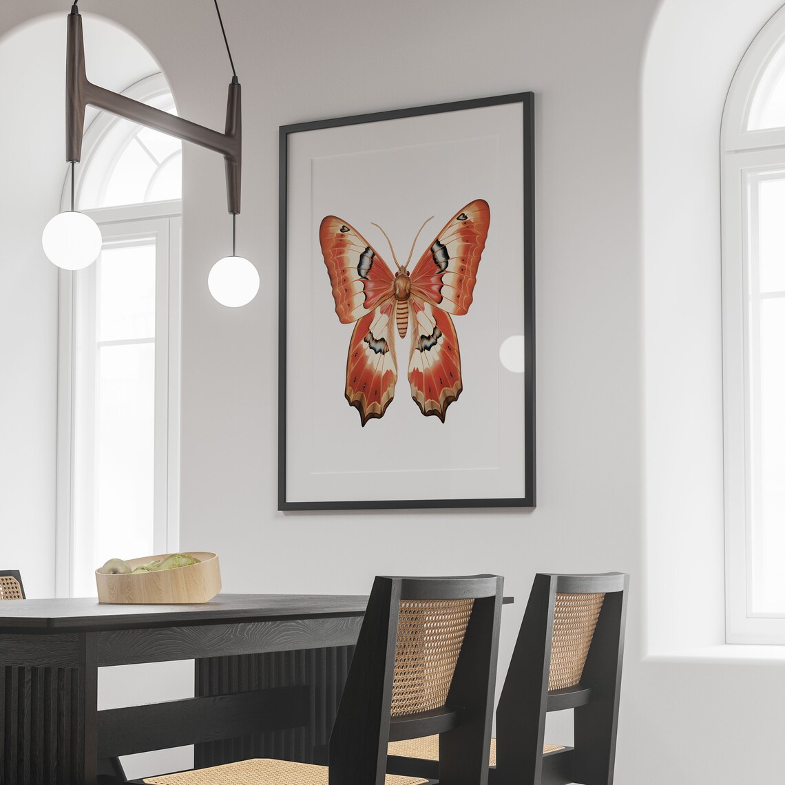 Atlas Moth Poster Print, Botanical Guide - Image 2