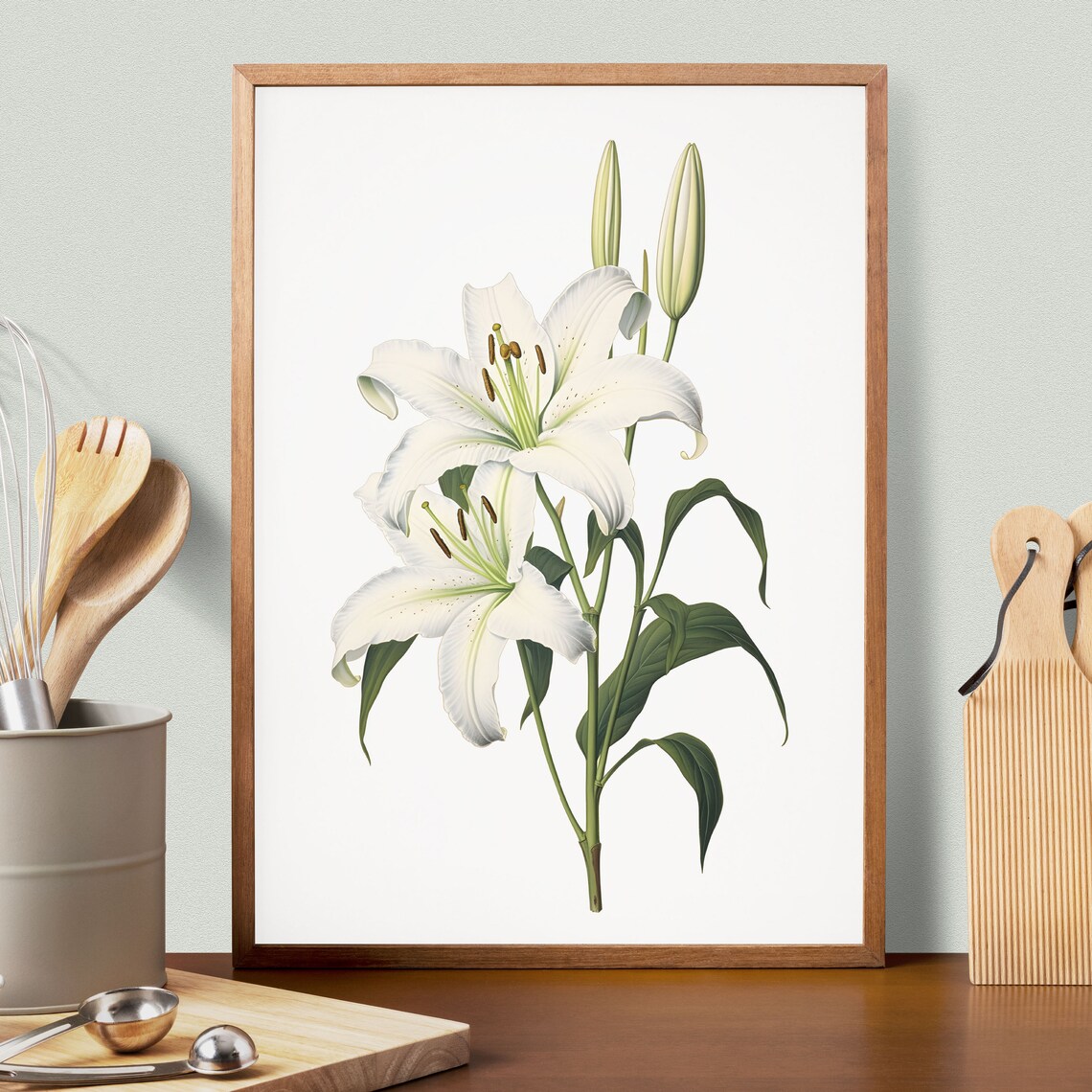 Vintage Lily Botanical Flower Lithograph Art Print - Image 2