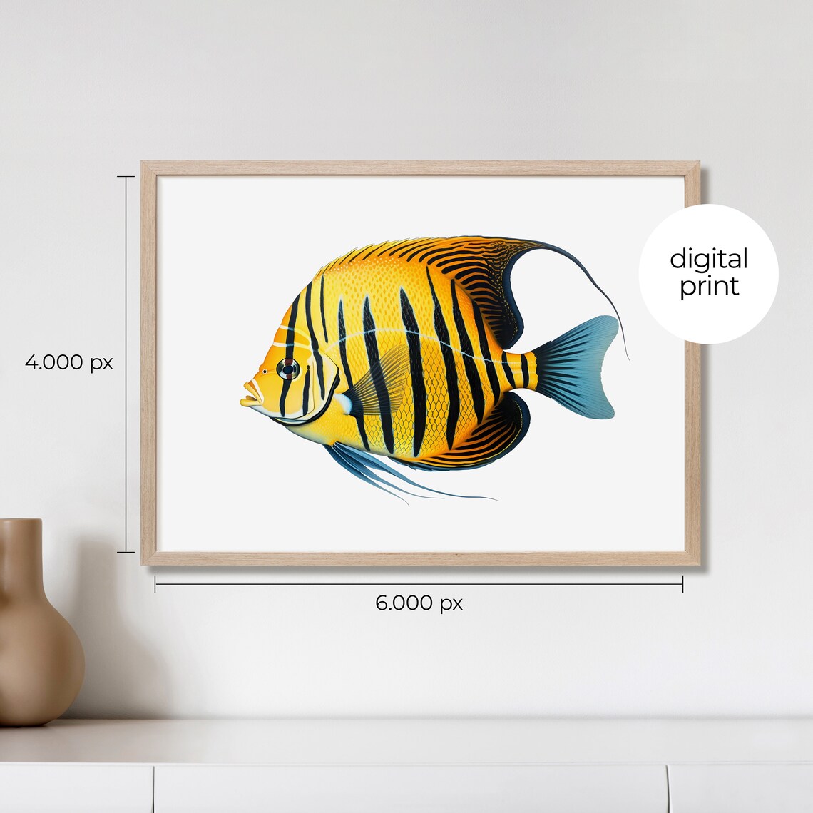 Angelfish Vintage Illustration Art Print - Image 2