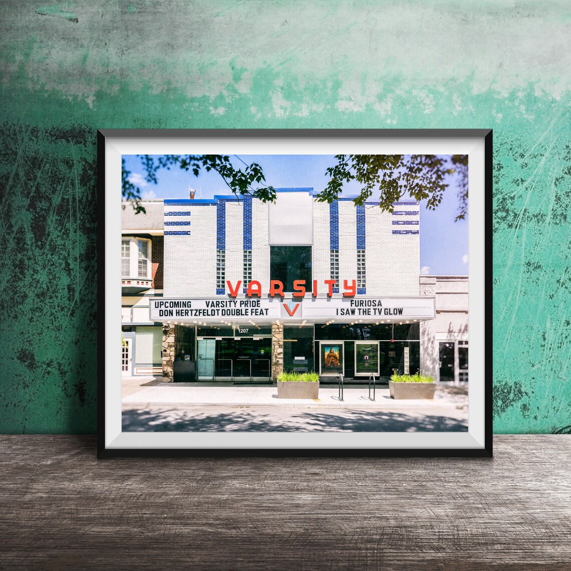 Varsity Cinema Des Moines Vintage Movie Theater Marquee Poster