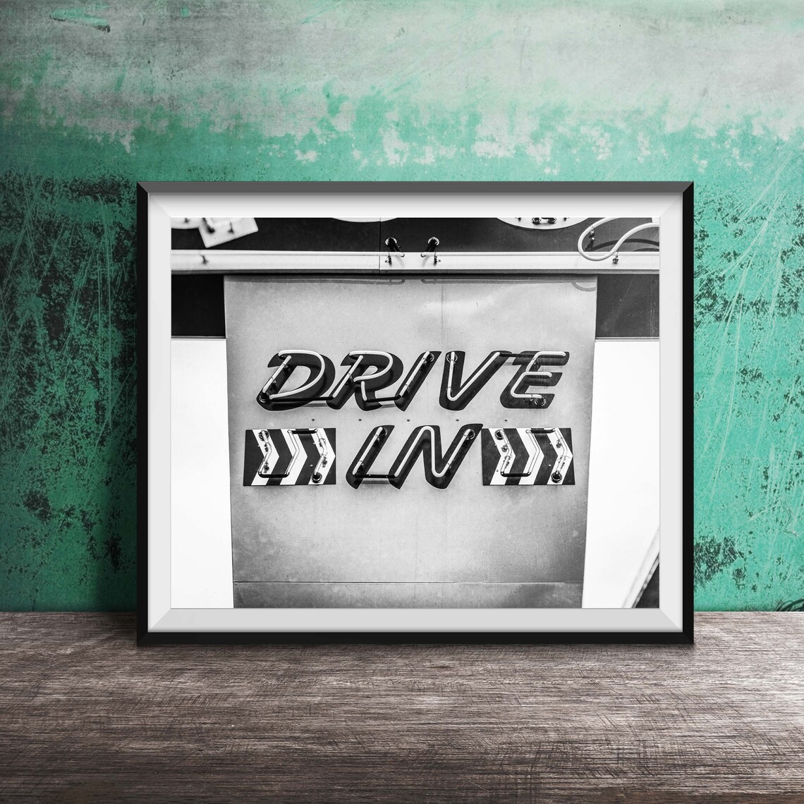 Drive In Vintage Neon Sign, Mid-Century Photo Print - Image 2