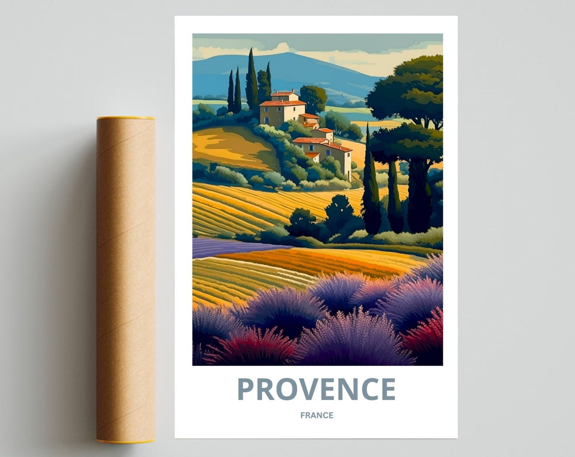 Provence France Print France Wall Art Travel Poster Provence Provence Region French Countryside Poster