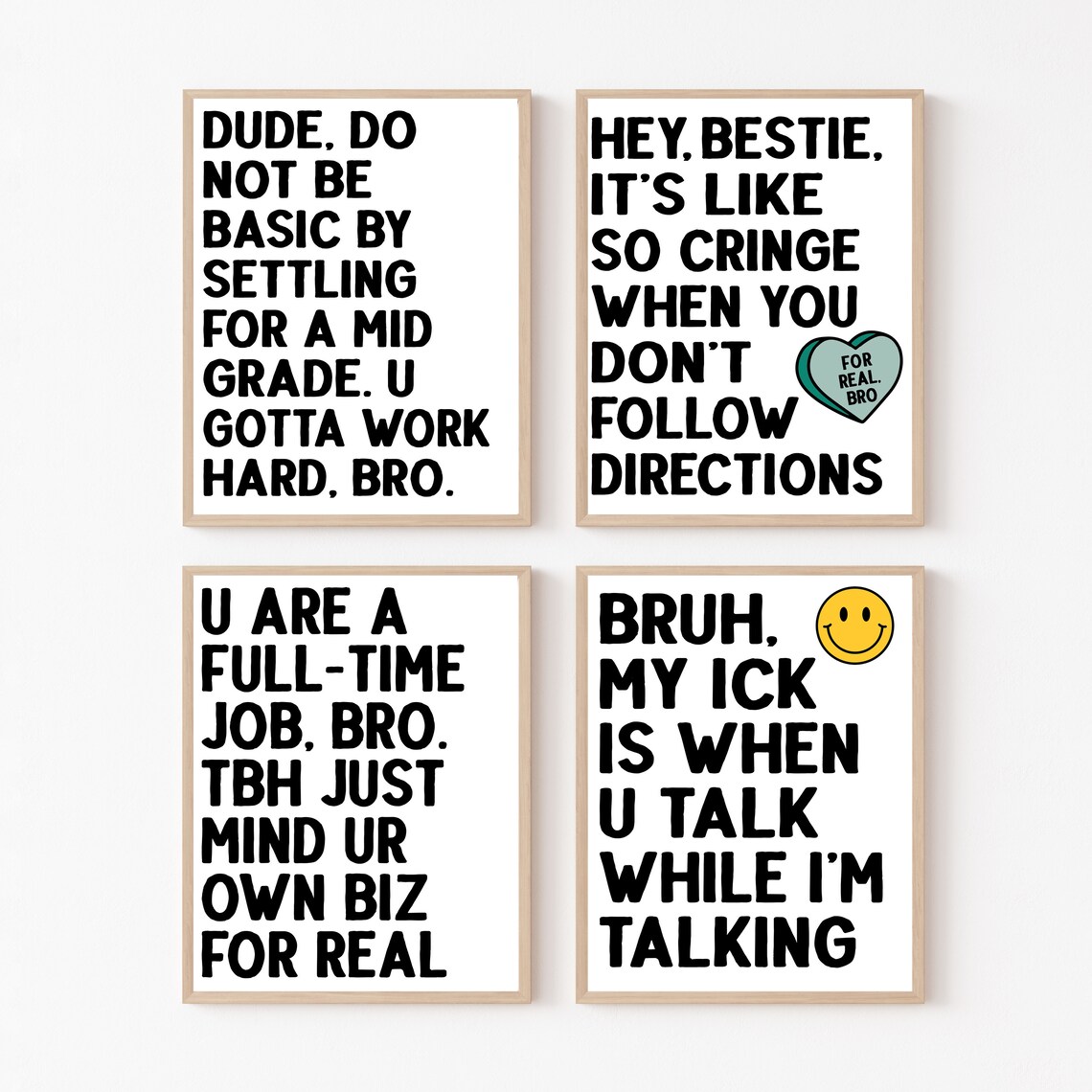 Math Classroom Decor Bundle, Educational Wall Art Set