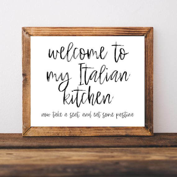 Italian Gifts For Mom Kitchen Decor Prints Sign Funny Gift Signs