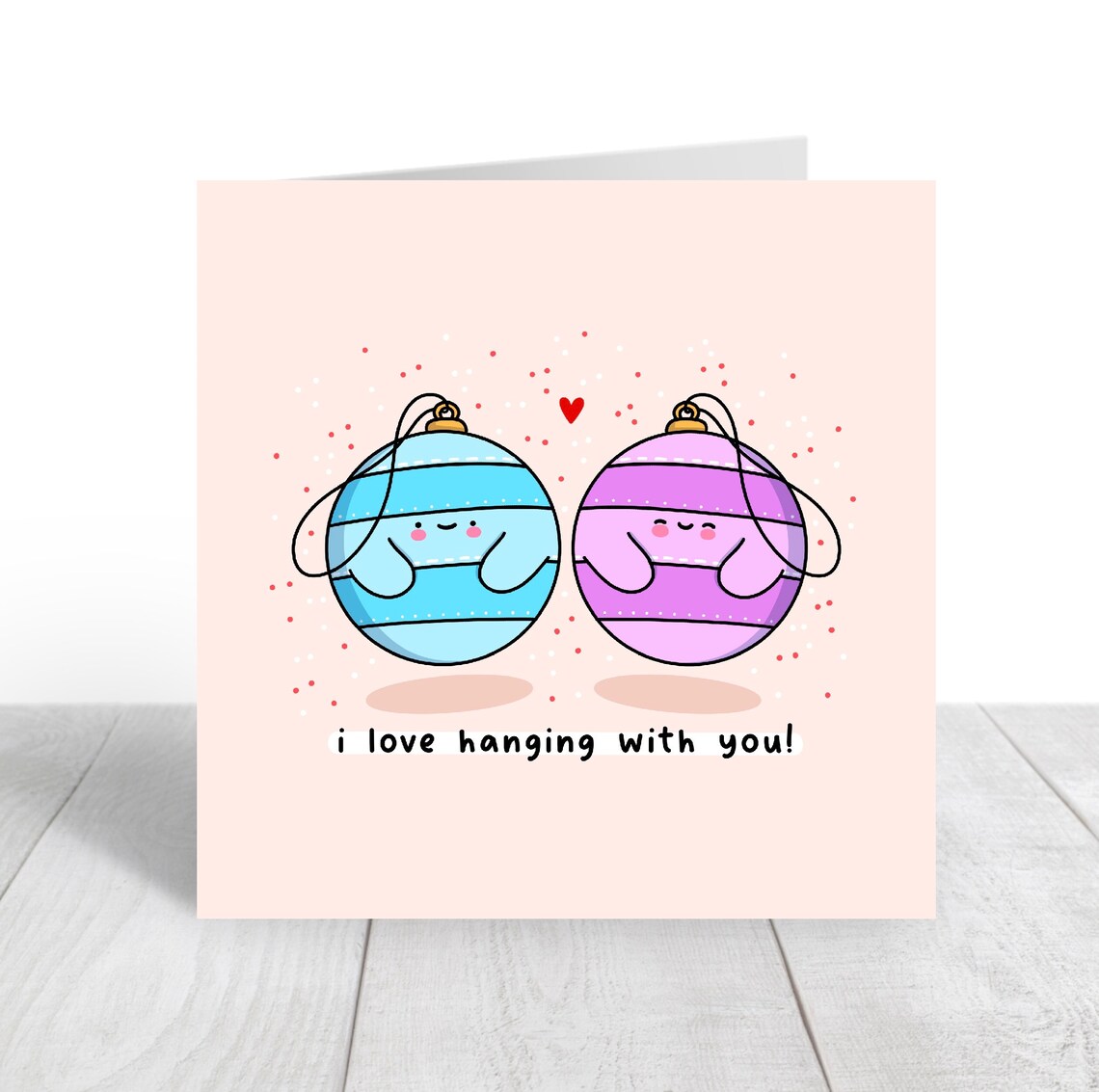 Cute Christmas Bauble, Kawaii Holiday Art Print - Image 5