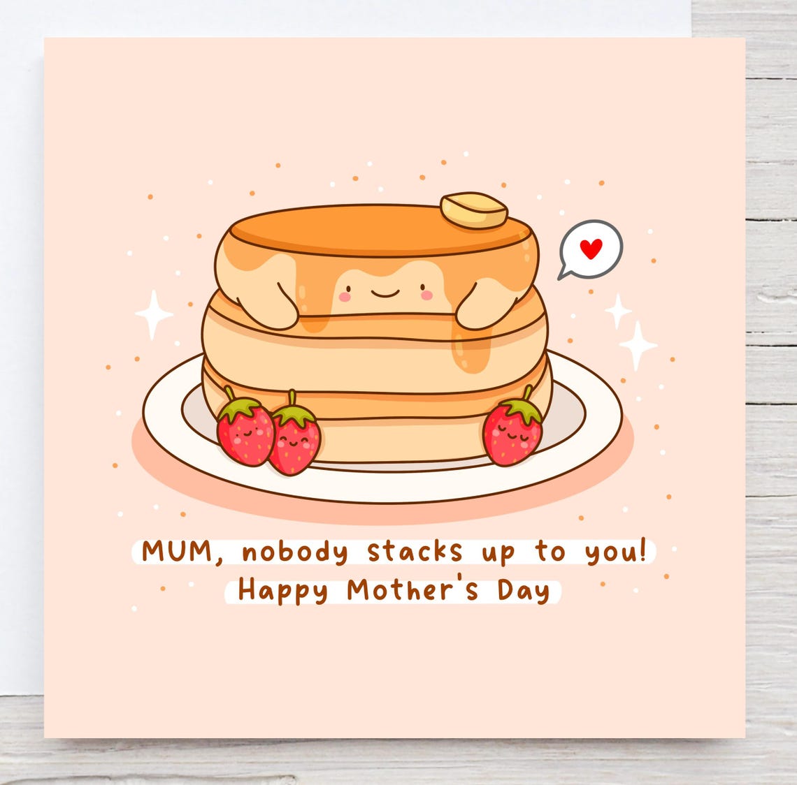 Mum Nobody Stacks Up To You Pancake Stack Mothers Day Poster