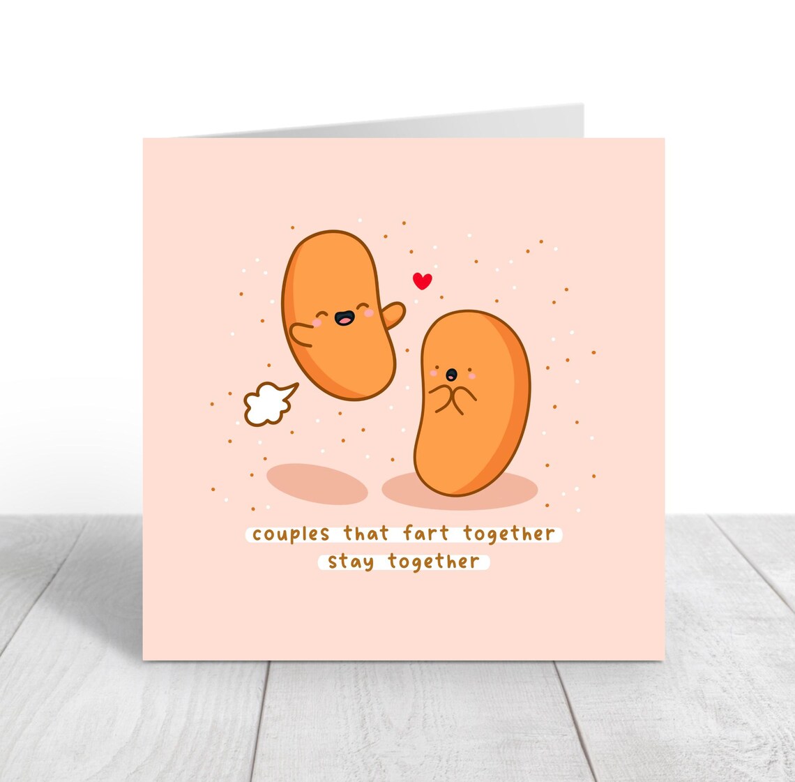 Couples That Fart Together Stay Together Funny Illustrated Card Print - Image 2