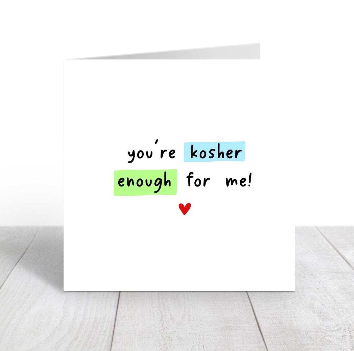 You're Kosher Enough for Me Funny Jewish Love Card Art Poster - Image 5