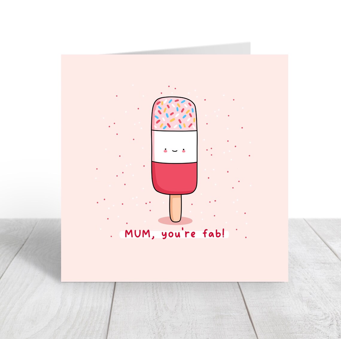 Mum Youre Fab Kawaii Fab Ice Lolly Mothers Day Card Gift Poster - Image 4