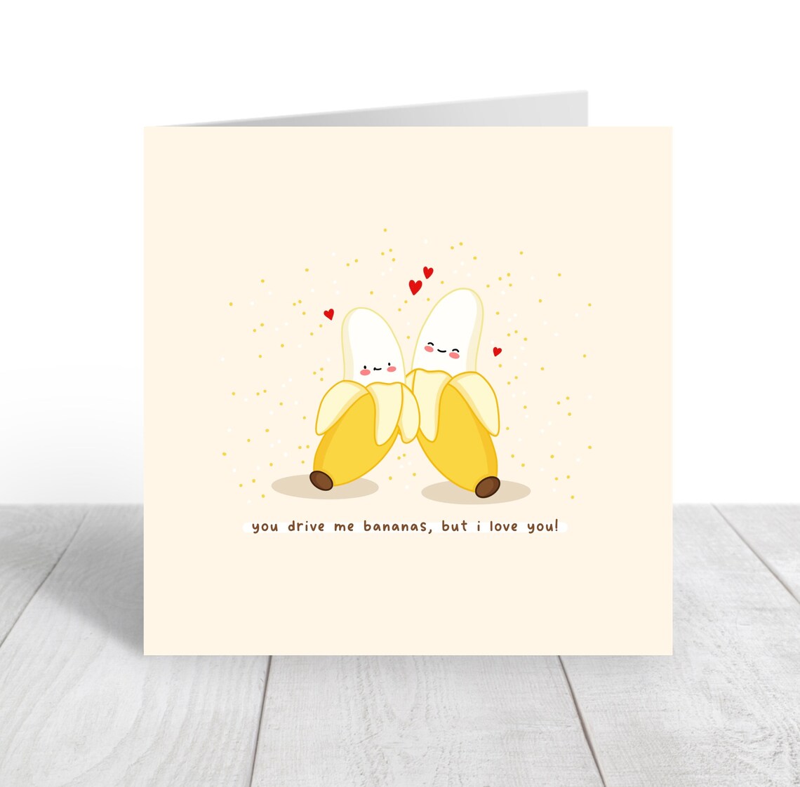 You Drive Me Bananas But I Love You Kawaii Banana Couple Poster - Image 5
