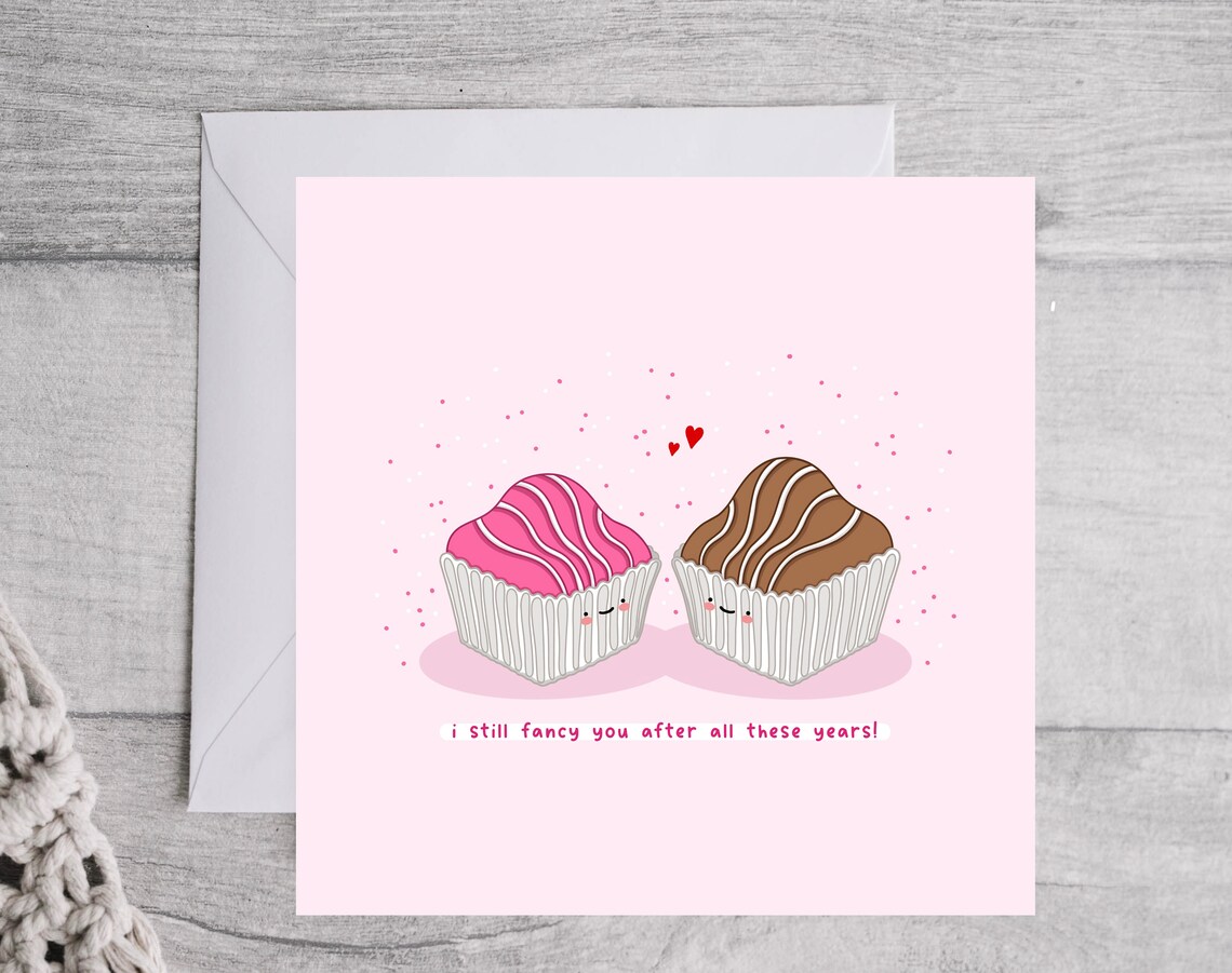 I Still Fancy You After All These Years Kawaii Cake Anniversary Poster - Image 2
