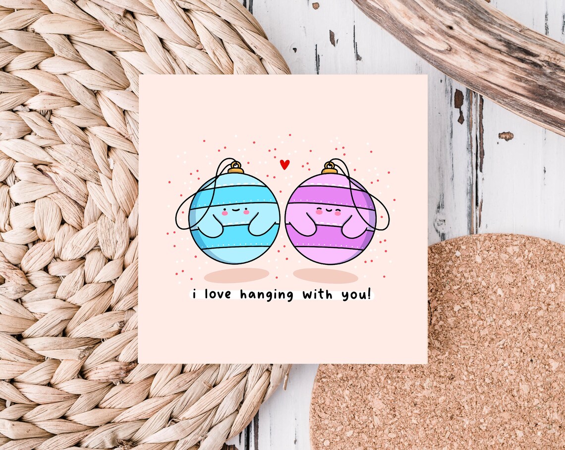 Cute Christmas Bauble, Kawaii Holiday Art Print - Image 2