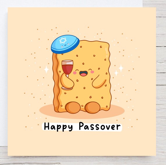 Happy Passover Card Jewish Greeting Card Chag Sameach Pesach Card Matzah Matzo Funny Jewish Cards