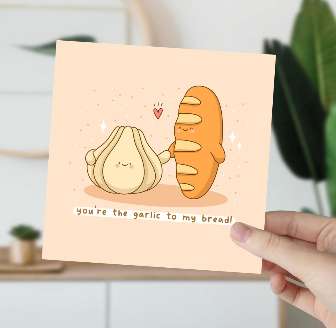 Kawaii You Are the Garlic to My Bread Baguette Pun Love Art Print - Image 6