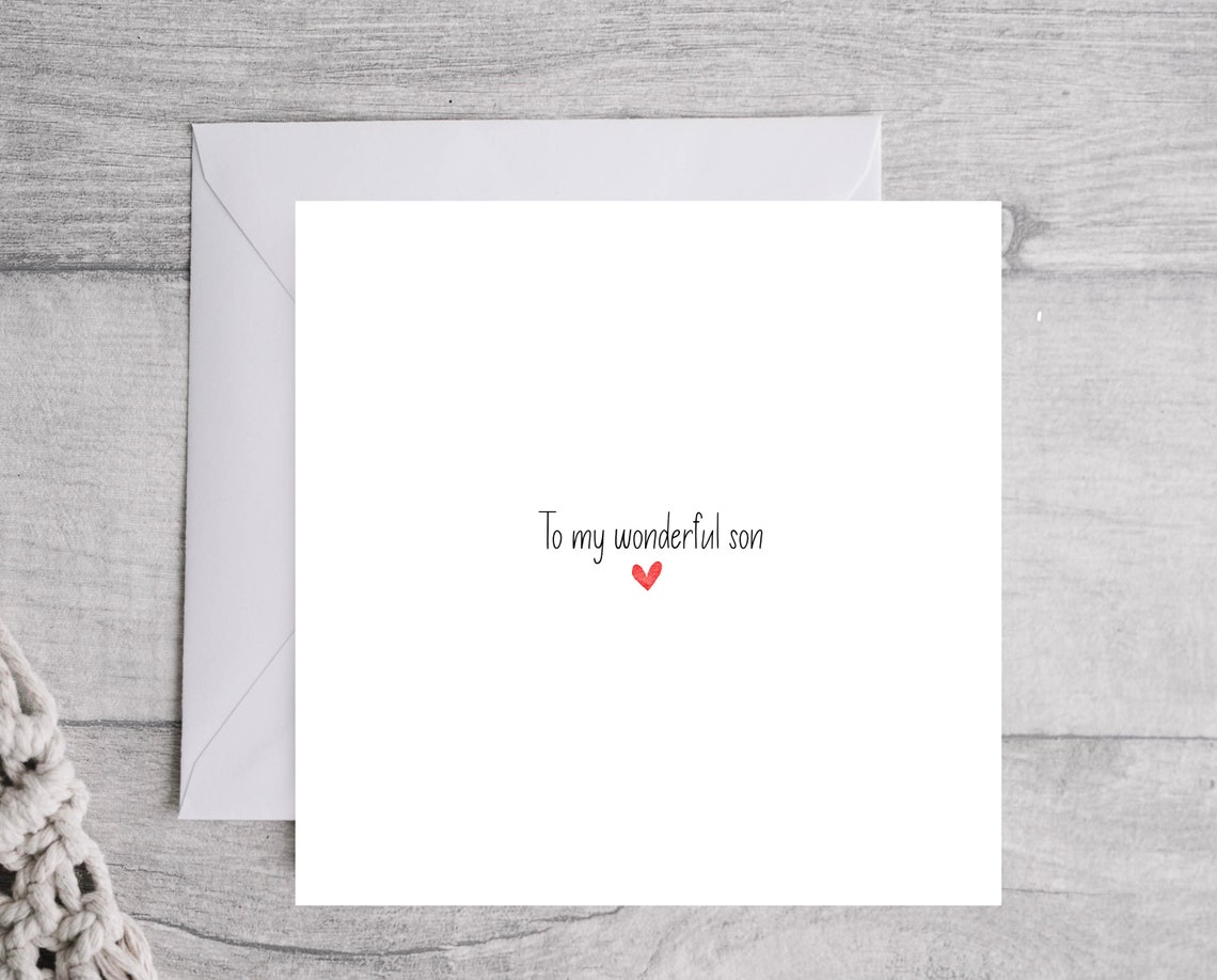 To My Wonderful Son Birthday Card Red Heart Keepsake Wall Art - Image 5