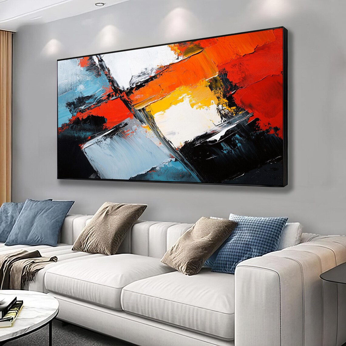 Modern Abstract Living Room Decor, Abstract Art
