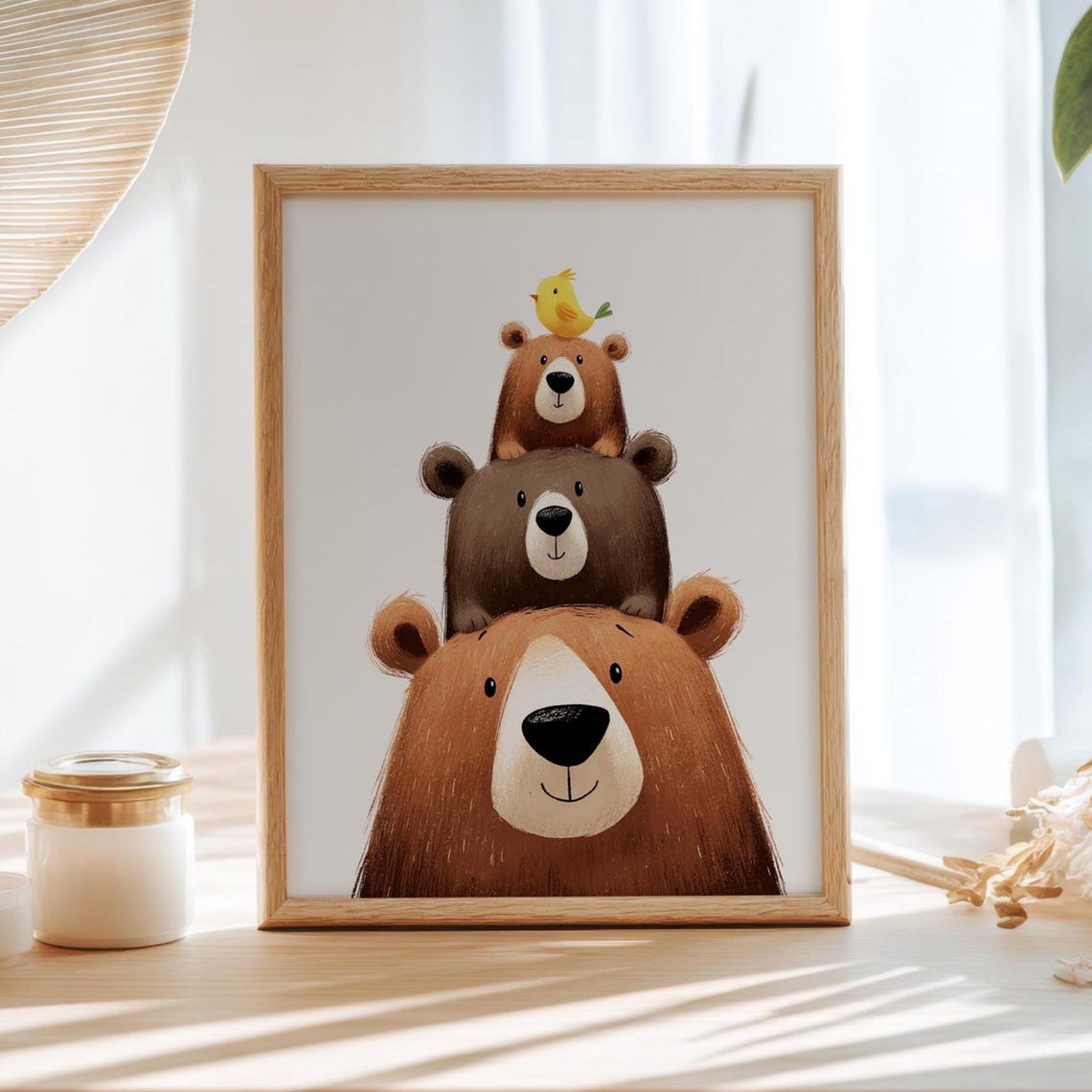 Baby Room Decoration Bear Family By Tendre Imaginaire Funny Illustration For Babys
