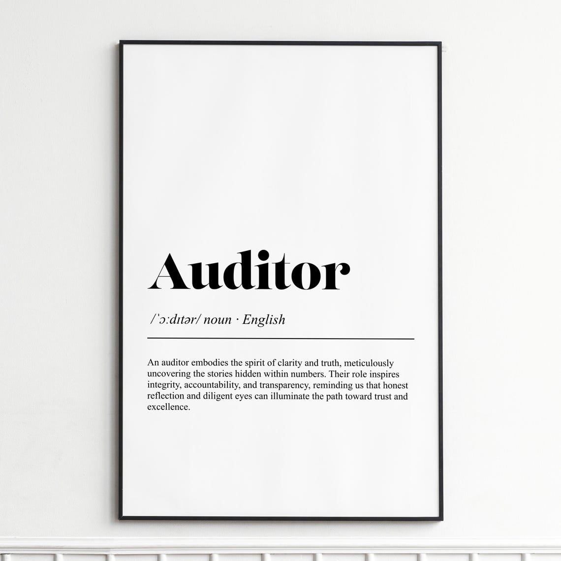 Auditor Clarity And Truth Numbers Professional Office Wall Poster