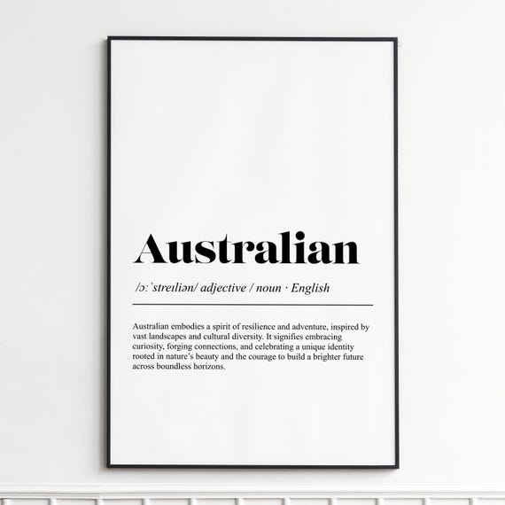Australian Art Print Inspirational Wall With Meaningful Quote Minimalist Home Decor Unframed Poster For Living Room Or Office