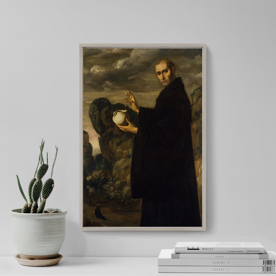 Saint Benedict, Classic Painting Art Print