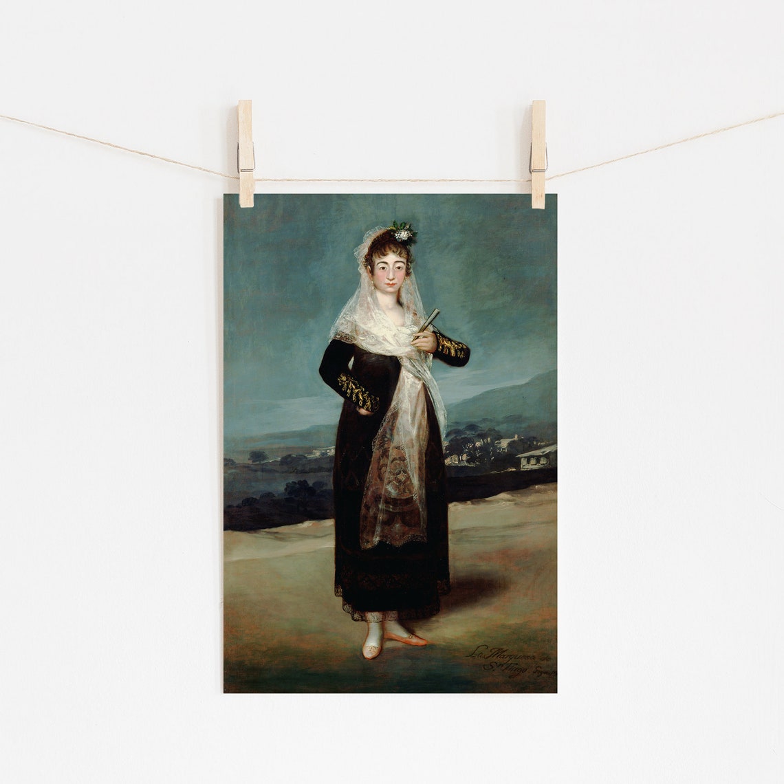 Francisco Goya Portrait of the Marquesa de Santiago 1804 Art Poster