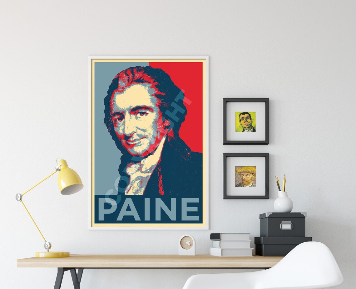 Thomas Paine Original Art Print, Home Wall Decor - Image 4