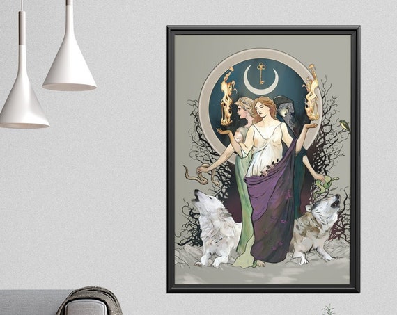 Moon Goddess Hecate Poster Print