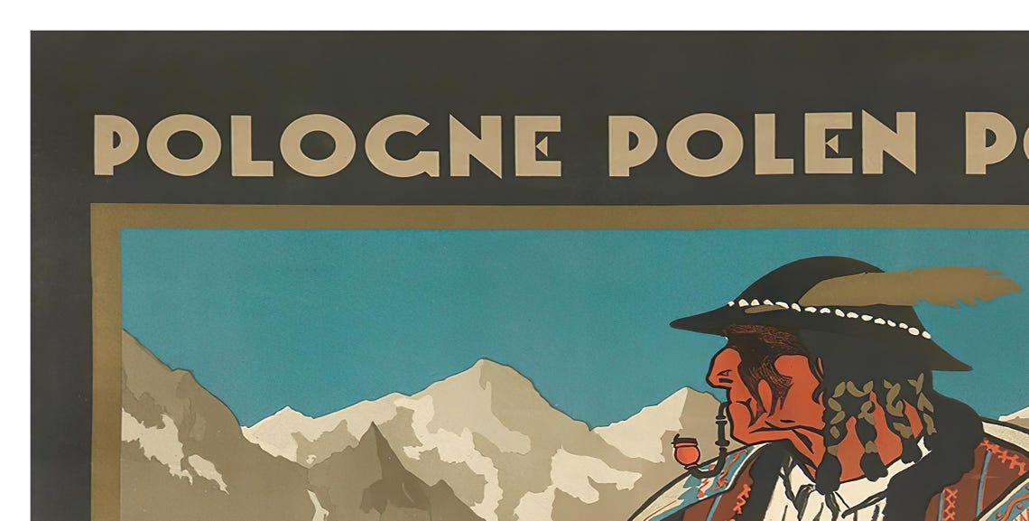 Poland Zakopane Highlander Tatra Mountains Vintage Travel Poster - Image 2