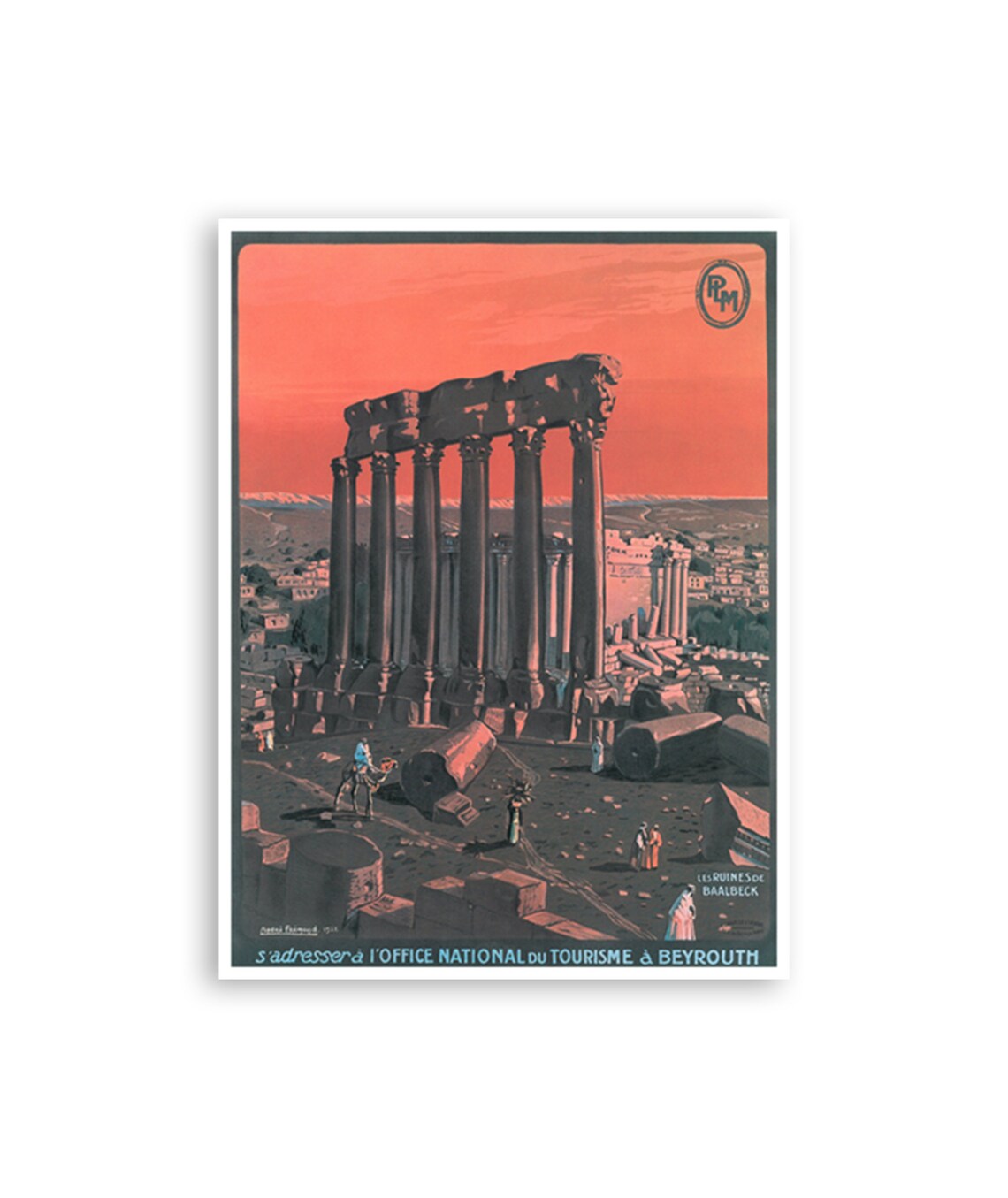 Beirut Lebanon Vintage Travel Poster, Home Decor