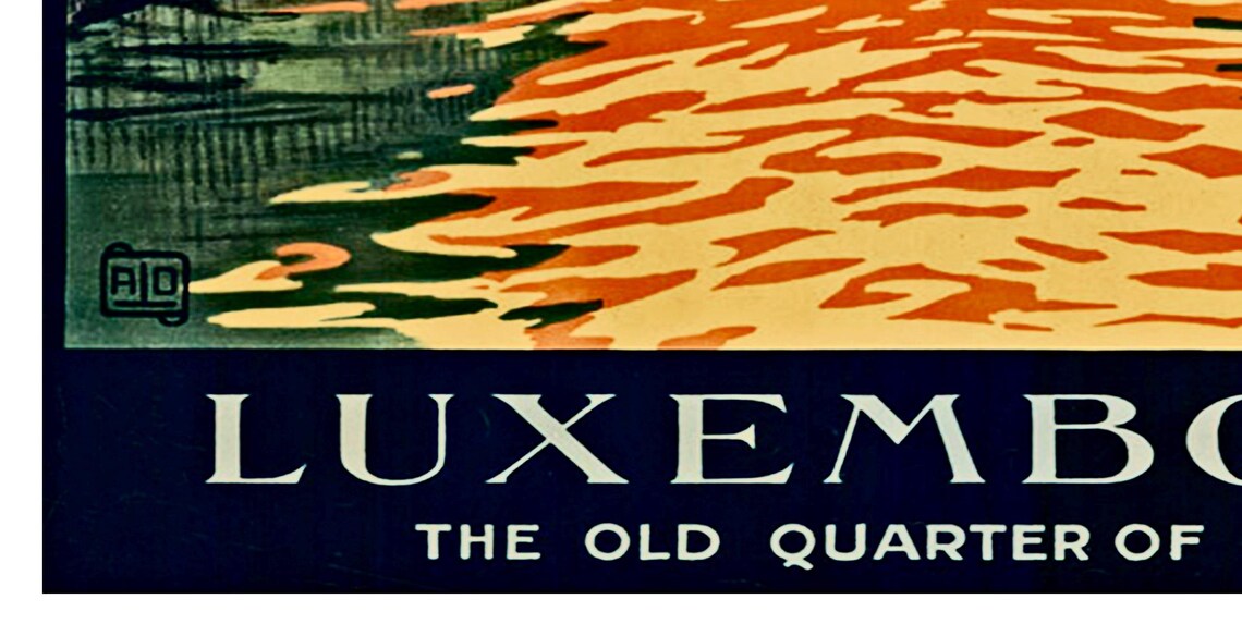 Luxembourg Travel Poster, Place-Inspired Art Print