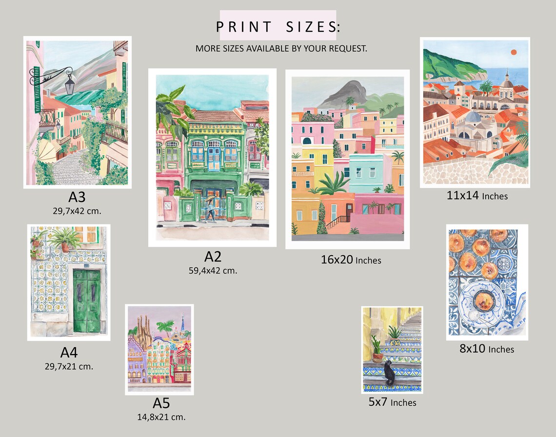 Singapore Peranakan Shophouses Travel Poster - Image 3