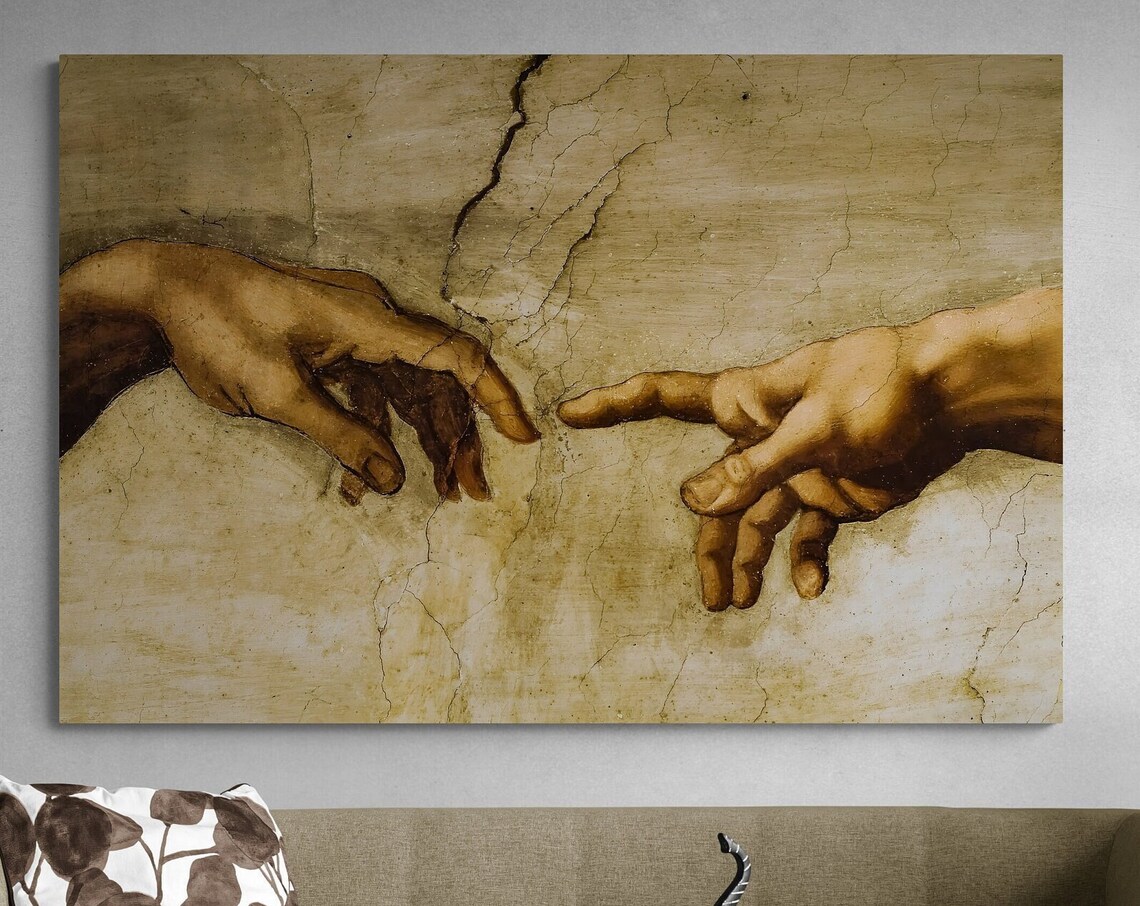 The Creation Of Adam, Michelangelo Wall Art Print - Image 3