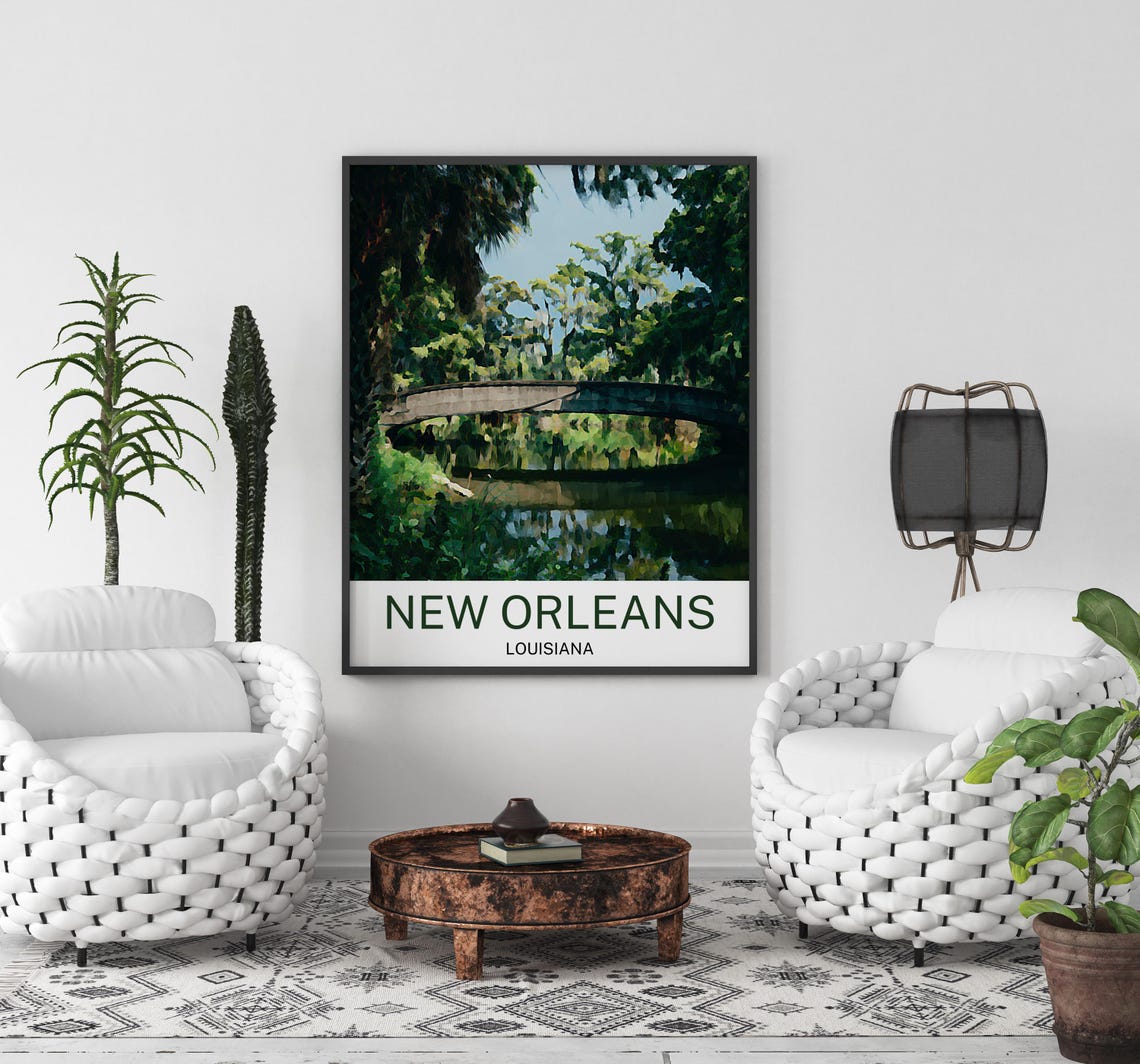 New Orleans New Orleans Print New Orleans Wall Art New Orleans Poster New Orleans Painting New Orleans New Orleans Gift - Image 2