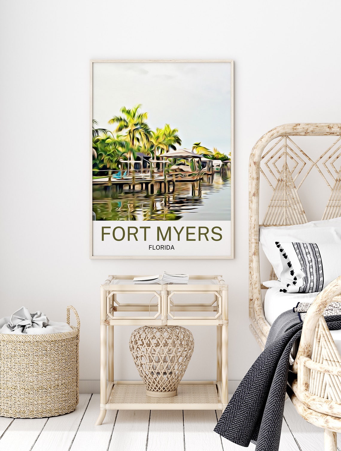 Fort Myers Travel Print Fort Myers Wall Art Fort Myers Art Fort Myers Artwork Fort Myers Art Print Fort Myers Gift Fort Myers Poster - Image 2