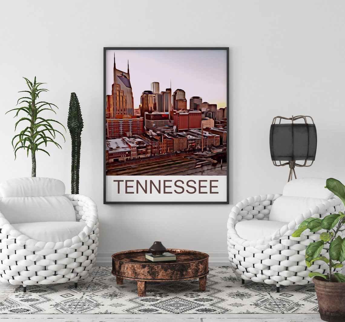 Tennessee Print Tennessee Art Tennessee Wall Art Tennessee Art Print Tennessee Artwork Tennessee Poster Tennessee Travel - Image 2