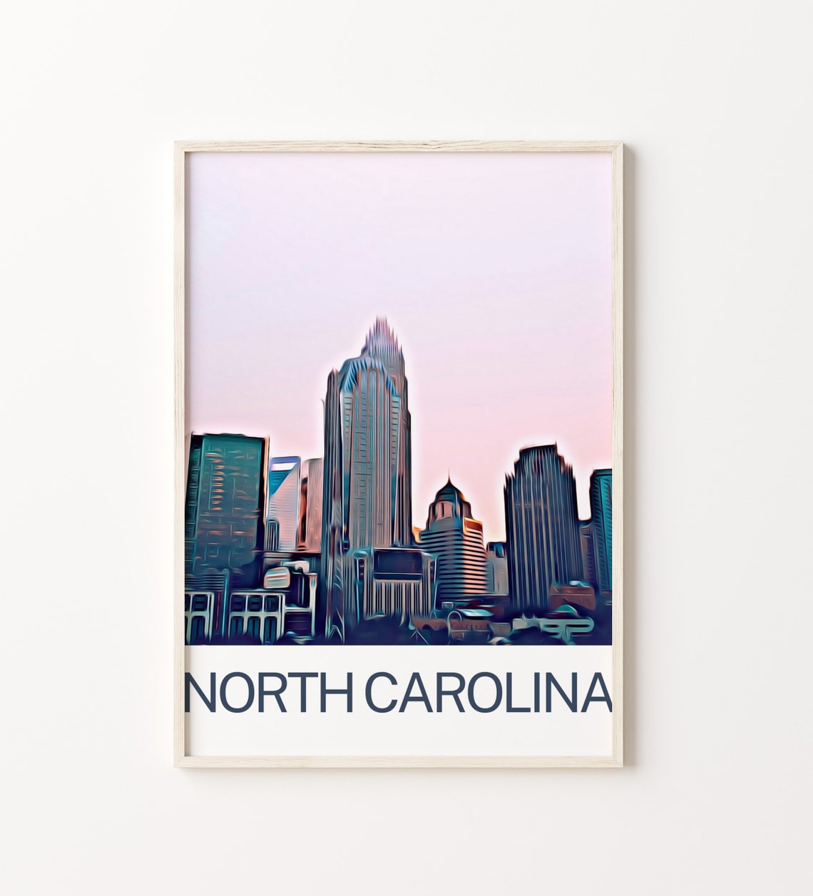 North Carolina Art North Carolina Print North Carolina Wall Art North Carolina Poster North Carolina Wall Decor North Carolina Painting