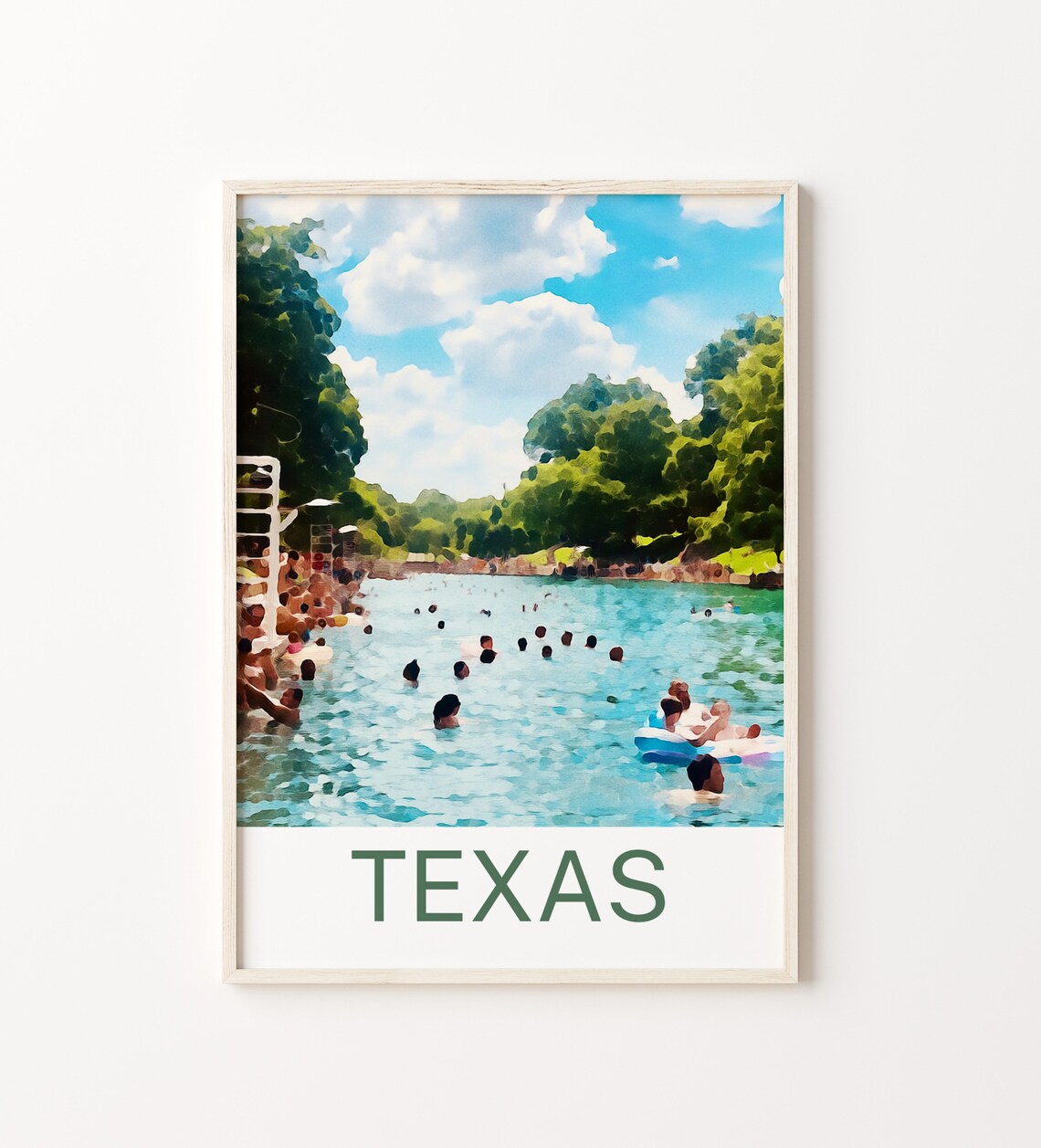 Texas Barton Springs, Austin Wall Art Print