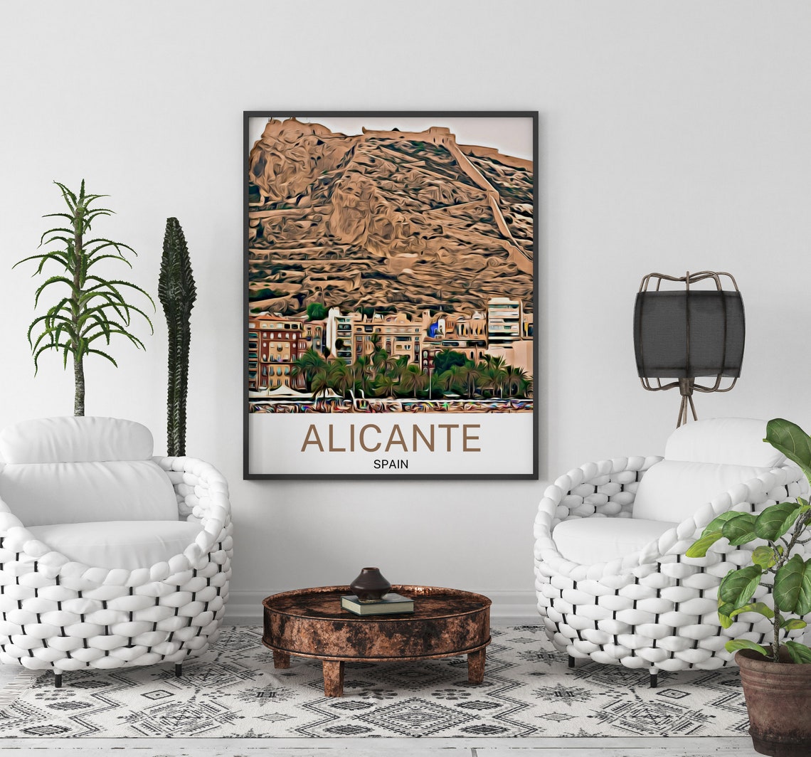 Alicante Travel Print Alicante Wall Art Alicante Poster Alicante Art Print Alicante Wall Decor Alicante Travel Alicante Artwork - Image 3