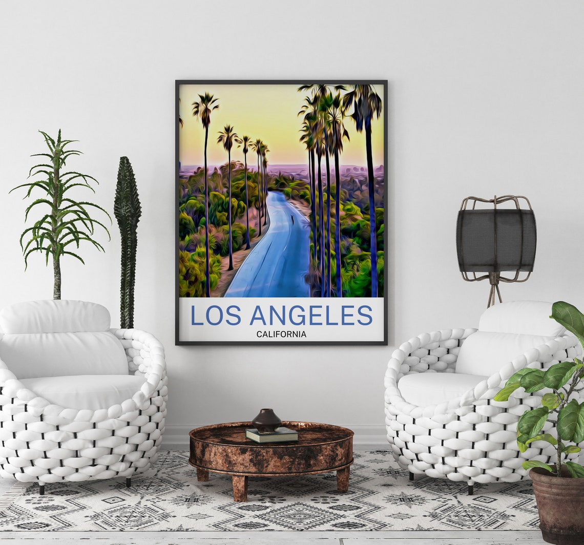 Los Angeles Travel Print Los Angeles Wall Art Los Angeles Art Los Angeles Artwork Los Angeles Art Print Los Angeles Gift Los Angeles - Image 3