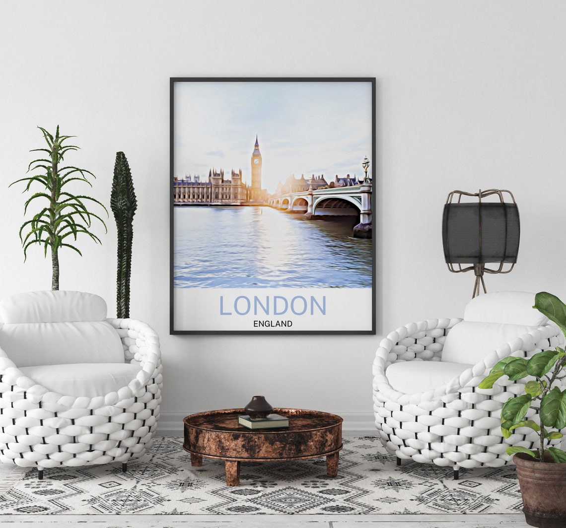 London Travel Print London Wall Art London Poster London Art Print London Wall Decor London Travel London Artwork London Painting - Image 3