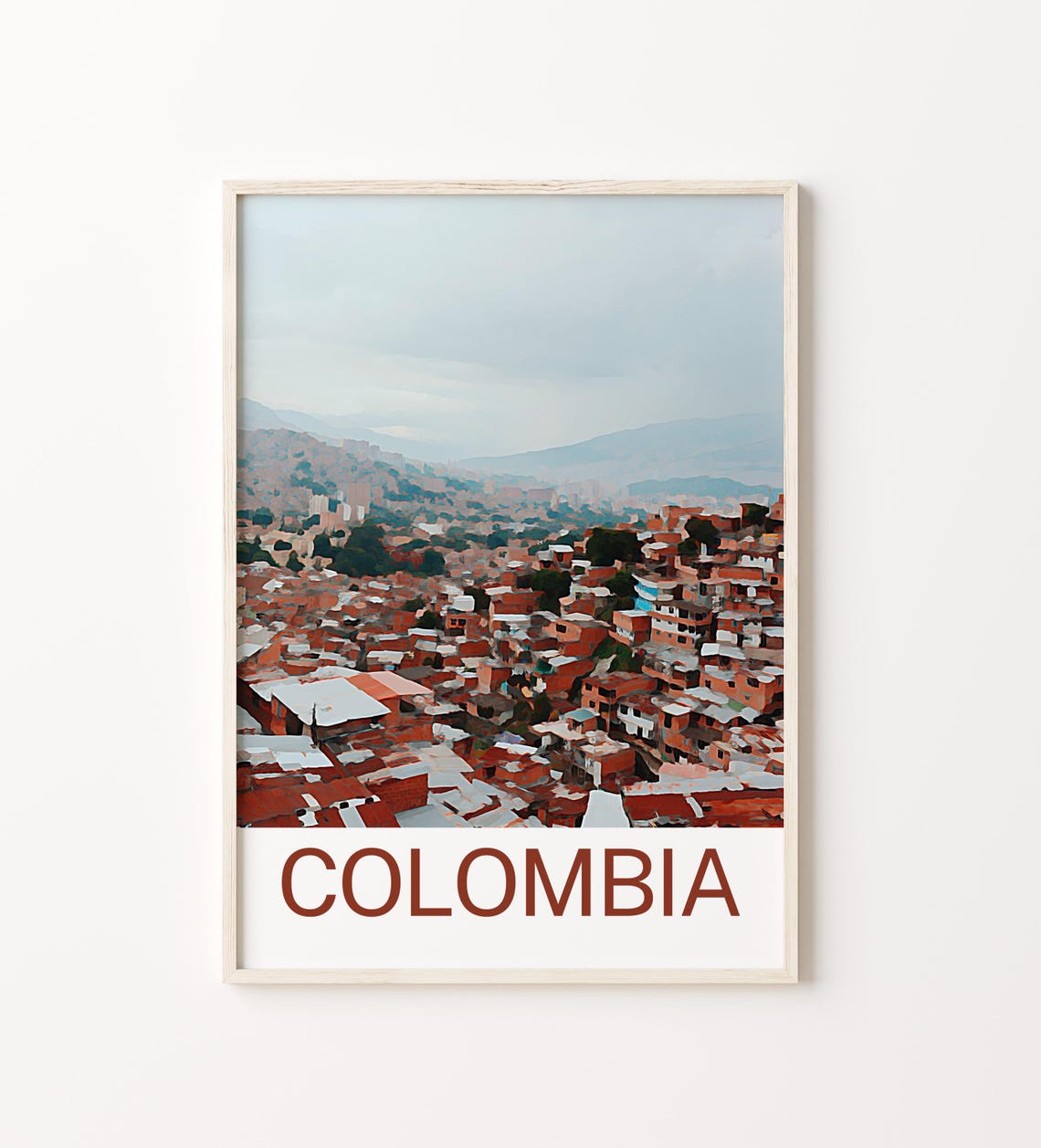 Colombia Colombia Print Colombia Wall Art Colombia Poster Colombia Painting Colombia Colombia Gift Colombia Travel Poster Print