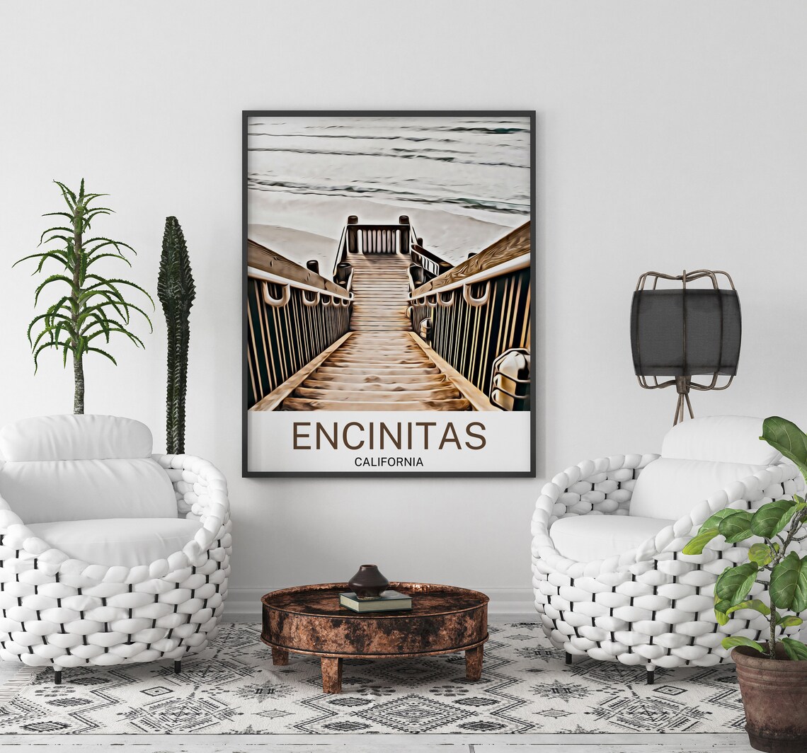 Encinitas Travel Poster, Encinitas Decor - Image 2