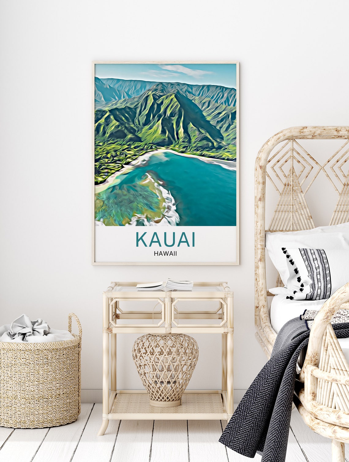 Kauai Travel Print Kauai Wall Art Kauai Art Kauai Artwork Kauai Art Print Kauai Gift Kauai Poster Kauai Travel Poster Print - Image 2