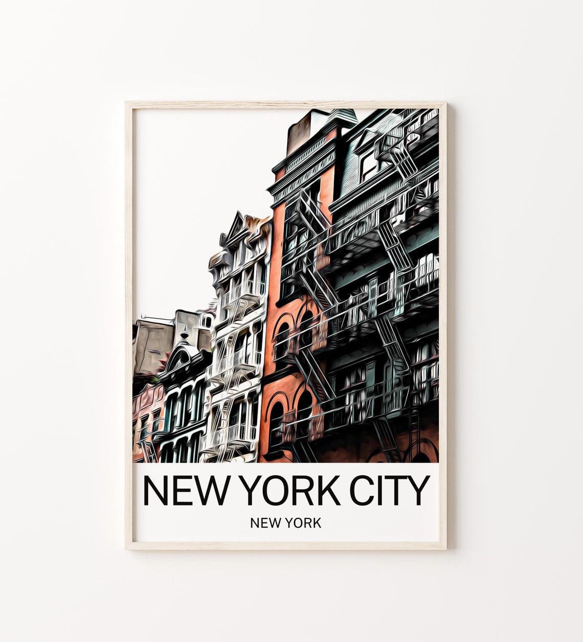 New York City Art Print New York City Poster Print New York City Wall Art Home Decor Gift Travel Poster Gift Housewarming Gift