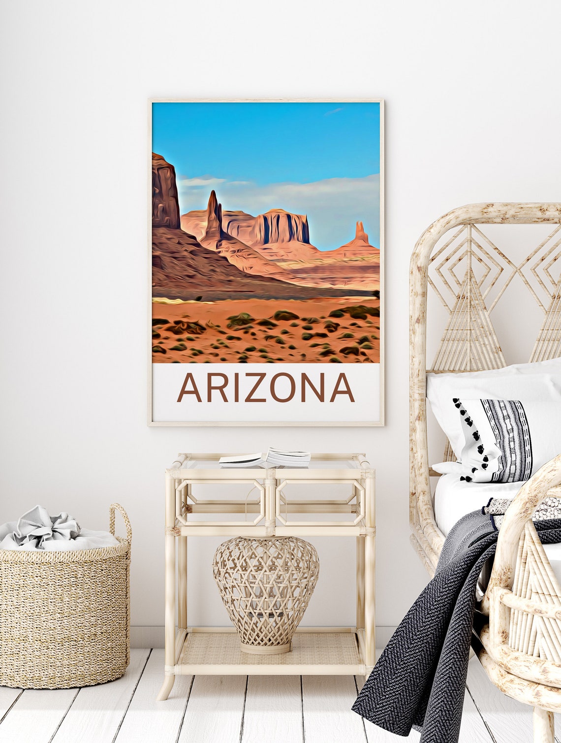 Arizona Travel Print Arizona Art Arizona Wall Art Arizona Poster Arizona Decor Arizona Souvenir Arizona Poster Arizona Gift Travel - Image 2